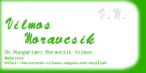 vilmos moravcsik business card